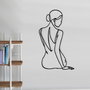 Wallity Belleza Accesorio Decorativo de Pared de Metal Negro 38 x 65 cm